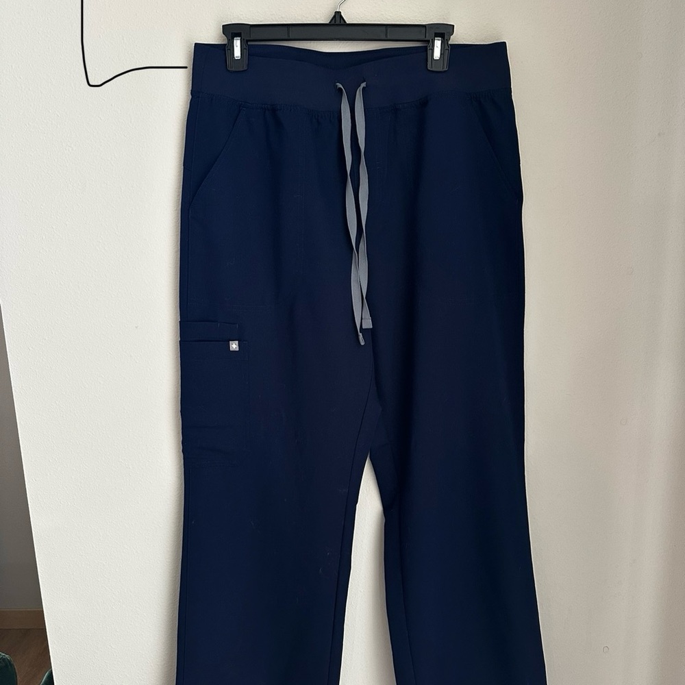 FIGS Navy High Waisted Isabel Wide Leg Scrub Pants